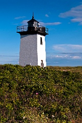 Wood End Light Tower Surrounded by Brush on Cape Cod